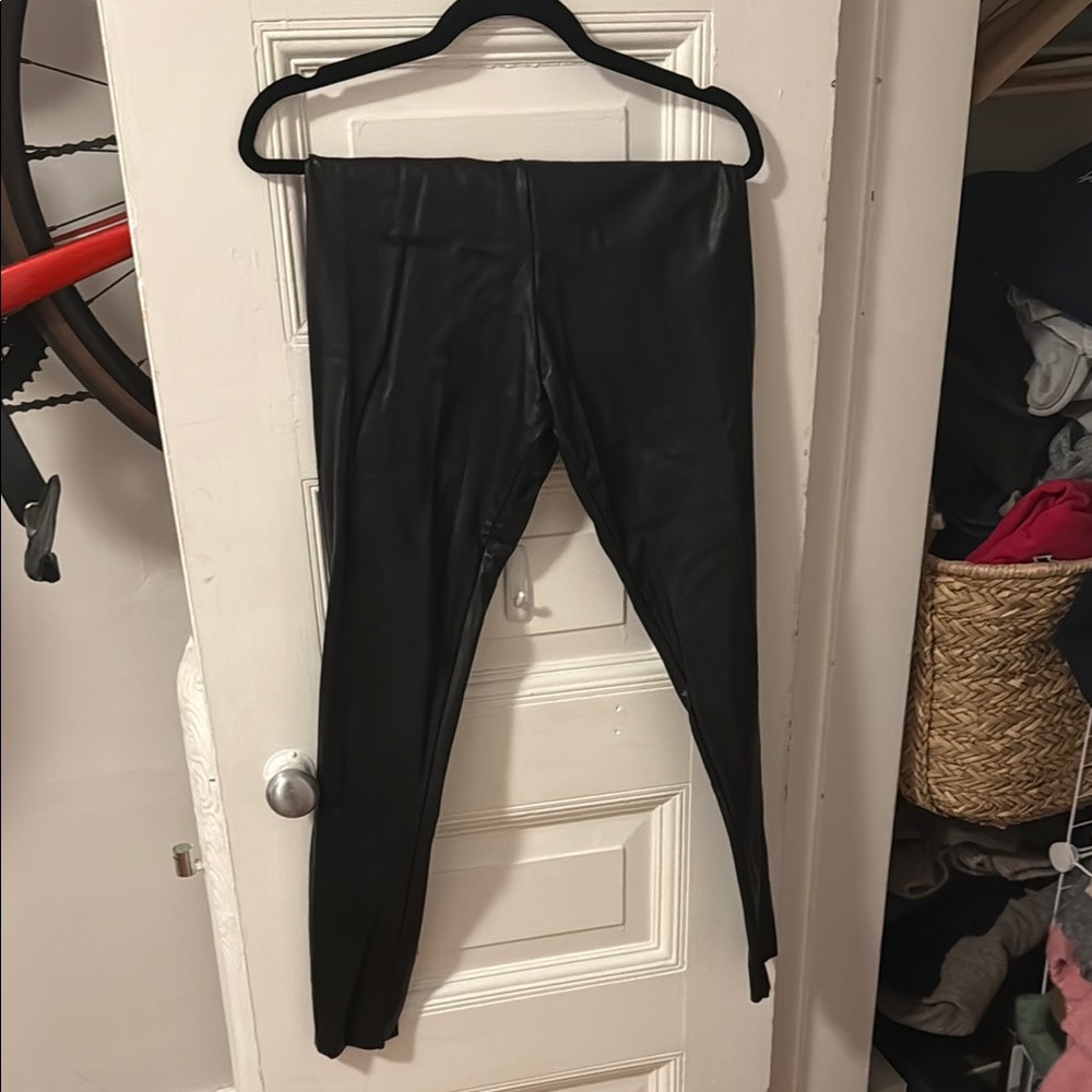 Black Faux Leather Leggings